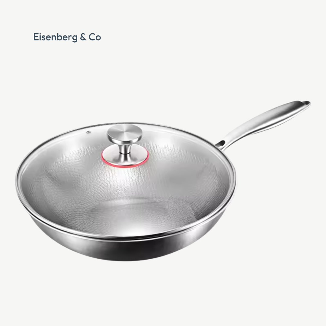 Titanium Wok Pan Flat Bottomed