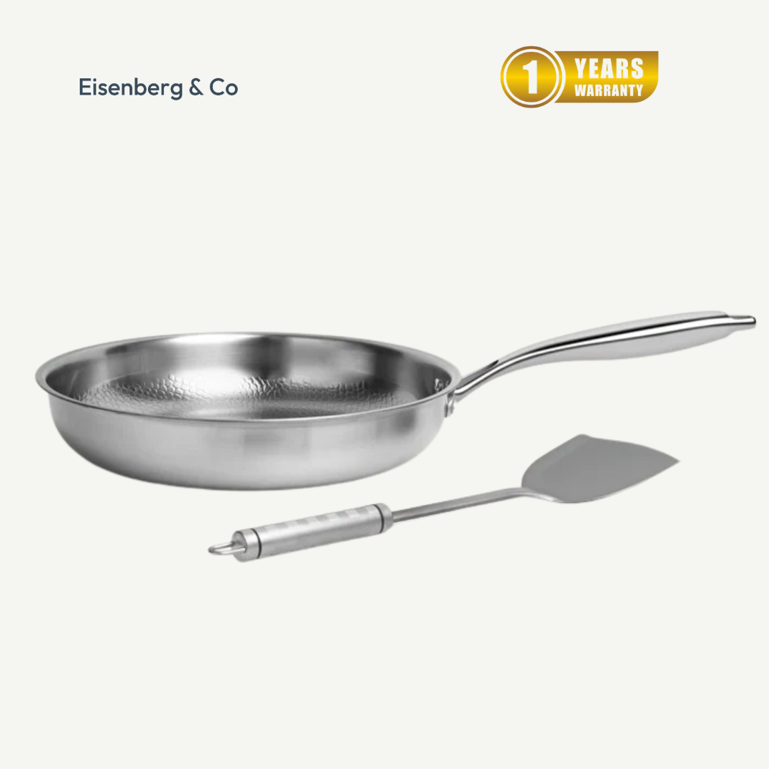 Titanium Hammered Pan + Utensil