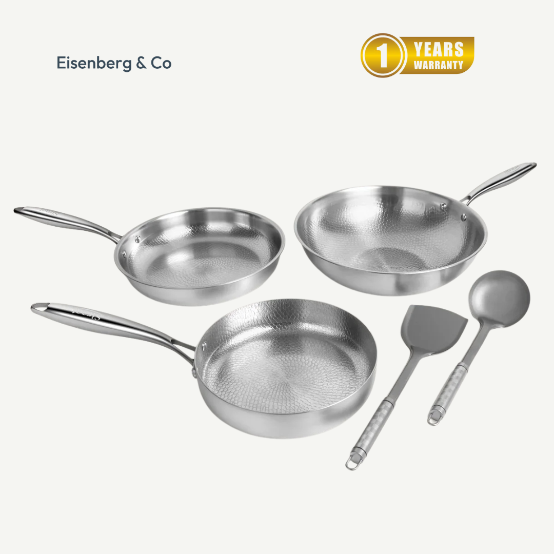 Titanium Hammered Cookware Set Pro