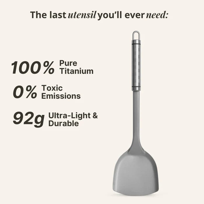 Titanium Hammered Pan + Utensil